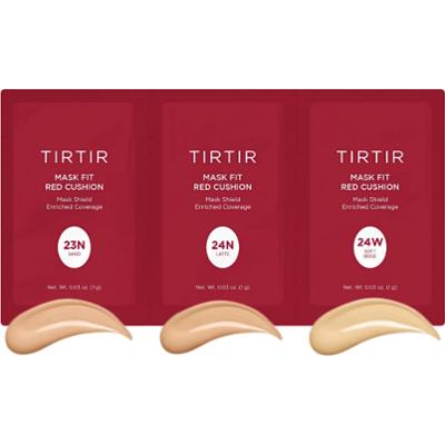 TIRTIR - Mask Fit Red Cushion 3 Shade Trial Kit (23N, 24N, 24W), 3x1g - zestaw próbek podkładu cushion dla średnich karnacji