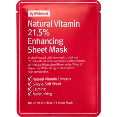 By Wishtrend - Natural Vitamin C 21.5% Enhancing Sheet Mask, 23ml - maska w płachcie witamina C