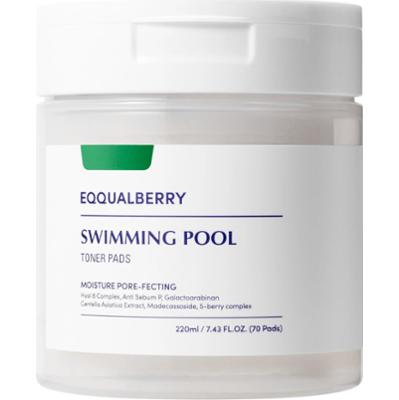 EQQUALBERRY - Swimming Pool Toner Pads, 70 szt - złuszczająco-nawilżające płatki tonizujące do twarzy