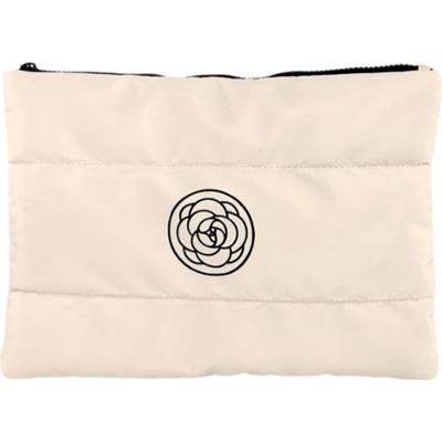 ECARLA - Pikowana kosmetyczka w kolorze kremowym, 1 szt