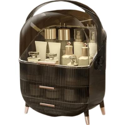 ECARLA - Grafitowy organizer na kosmetyki, biżuterię i inne akcesoria do pielęgnacji, 1 szt