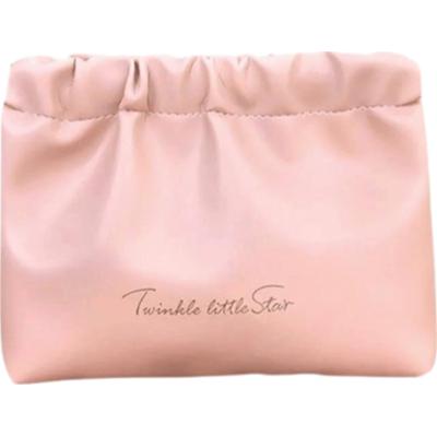 ECARLA - Różowa kosmetyczka w formie saszetki z ekoskóry, 1 szt