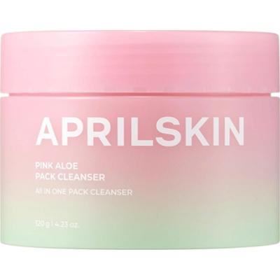 APRILSKIN - Pink Aloe Pack Cleanser, 120 g - kojąca maska-pianka oczyszczająca do twarzy