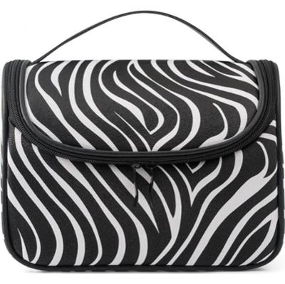ECARLA - Kosmetyczka kuferek zebra