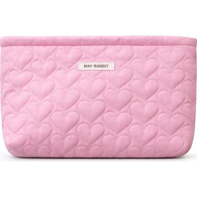 ECARLA - Kosmetyczka jednokomorowa pikowana serca