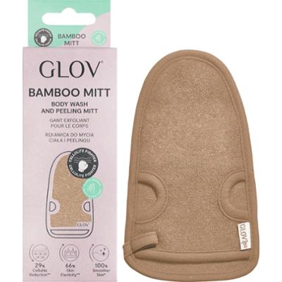GLOV - Bamboo Mitt Body Wash And Peeling Mitt Beige, 1 szt - rękawica do mycia ciała i peelingu, beżowa