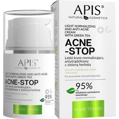 APIS - Home Terapis Acne-Stop Light Normalizing And Anti-Acne Cream, 50 ml - normalizujący krem antytrądzikowy do twarzy