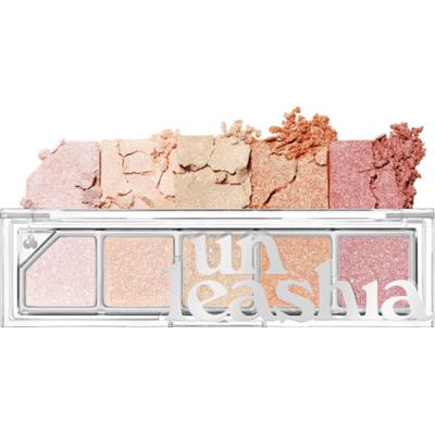 UNLEASHIA - Mood Shower Face Palette Highlighter Version No. 100 Ballerina Shower, 4 g - paleta 5 rozświetlaczy do twarzy