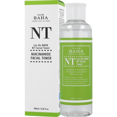 COS DE BAHA - NT Niacinamide Facial Toner, 200 ml - rozjaśniająco-nawilżający tonik do twarzy