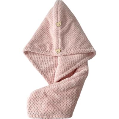 ECARLA - Ręcznik do do włosów w formie turbanu z mikrofibry w kolorze różowym, 1 szt