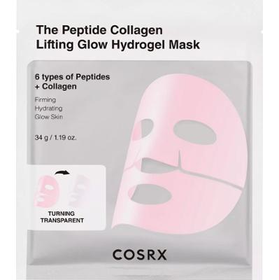 COSRX - The Peptide Collagen Lifting Glow Hydrogel Mask, 34 g - liftingująca-rozświetlająca maseczka hydrożelowa do twarzy w płachcie