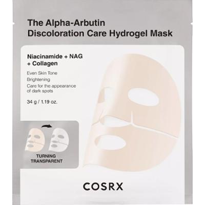 COSRX - The Alpha-Arbutin Discoloration Care Hydrogel Mask, 34 g - hydrożelowa maska rozjaśniająca do twarzy