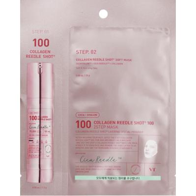 VT COSMETICS - Collagen Reedle Shot 100 2-Step Mask, 1 szt - dwuetapowa kuracja do twarzy z kolagenem