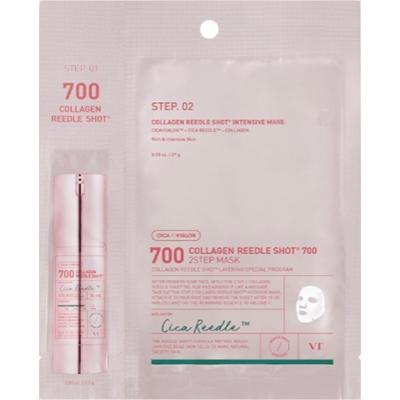 VT COSMETICS - Collagen Reedle Shot 700 2 Step Mask, 1 szt - dwuetapowa kuracja do twarzy z kolagenem