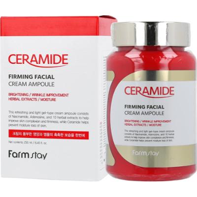 Farmstay - Ceramide Firming Facial Cream Ampoule, 250 ml - nawilżająco-wzmacniający krem do twarzy