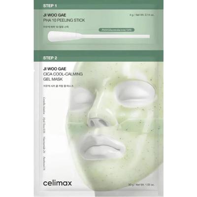 celimax - JI WOO GAE CICA PHA PEEL 2-STEP GEL MASK, 4g+30 g - Dwuetapowa, żelowa maska peelingująca