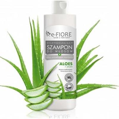 e-FIORE - Szampon do włosów Oczyszczający bez SLS ALOES + ZIOŁA, 250ml