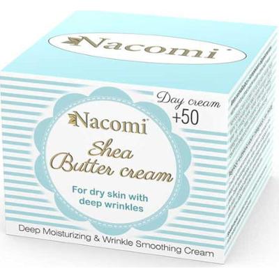 NACOMI - Krem z masłem shea 50+ na dzień z witaminą E i kwasem hialuronowym, 50ml