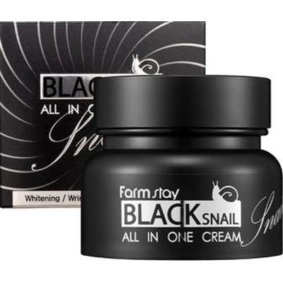 FARMSTAY - Black Snail All-In-One Cream, Krem z ekstraktem ze śluzu czarnego ślimaka, 100ml