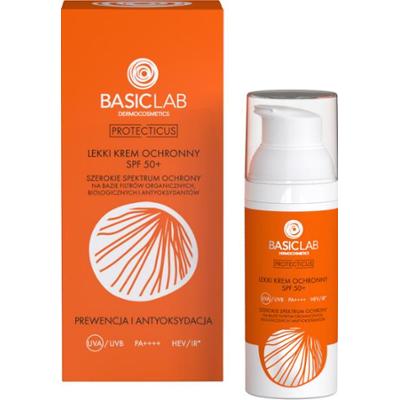 BASICLAB - Protecticus Lekki Krem Ochronny SPF 50+ prewencja i antyoksydacja, airless, 50ml