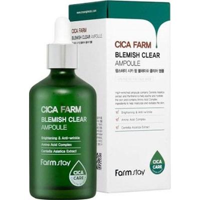 FARMSTAY - Cica farm blemish clear ampoule, Ampułka na przebarwienia z wąkrotką azjatycką, 100ml