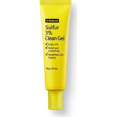 By Wishtrend - Sulfur 3% Clean Gel, 30ml - Krem żel punktowy na zmiany trądzikowe i rozszerzone pory