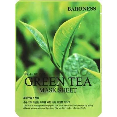 BARONESS - Maska w płachcie z ekstraktem z zielonej herbaty, 21g