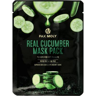 PAX MOLY - Real Cucumber Mask Pack, Maska w płachcie odświeżająco - łagodząca z ekstraktem z ogórka, 25ml