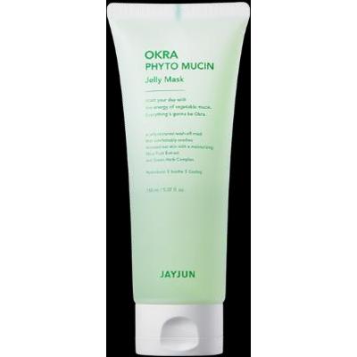 JAYJUN - Okra Phyto Mucin Jelly Mask, 150 ml - żelowa maska do twarzy o działaniu kojącym i łagodzącym