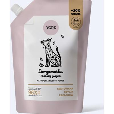 Refill naturalnego mydła w płynie Bergamotka & różowy pieprz