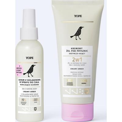 Zestaw Creamy amber- żel pod prysznic i serum w sprayu do ciała