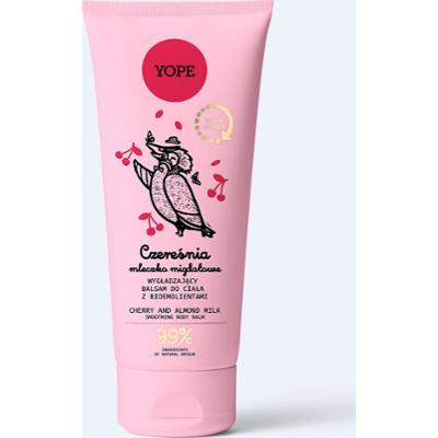 Wygładzający balsam do ciała z bioemolientami Czereśnia & mleczko migdałowe