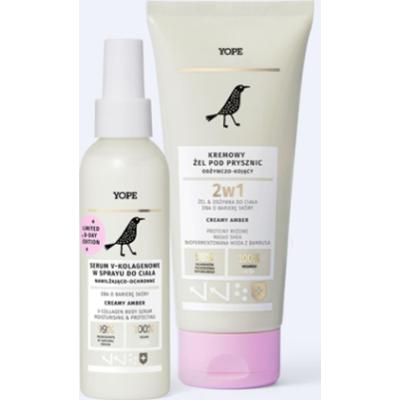 Zestaw Creamy amber- żel pod prysznic i serum w sprayu do ciała