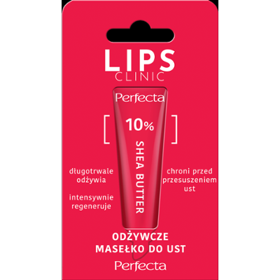Perfecta Lips Clinic Odżywcze masełko do ust 10% Shea Butter
