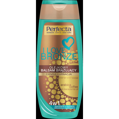 Perfecta I love Bronze Olejkowy balsam brązujący do ciała ciemna karnacja