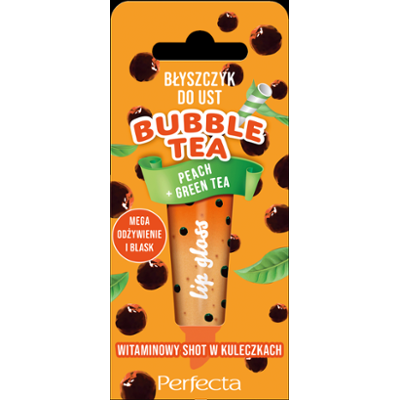 Perfecta Bubble Tea Błyszczyk do ust Peach + Green Tea