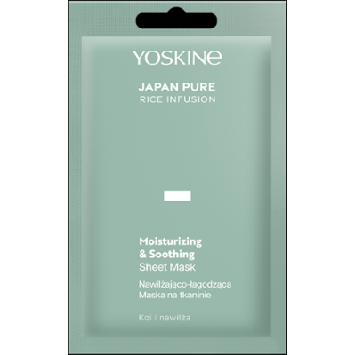 Yoskine Japan Pure Rice Infusion Nawilżająco-łagodząca maska na tkaninie