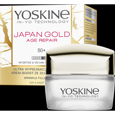 Yoskine Japan Gold Krem do twarzy na dzień i noc 50+ z 24k złotem