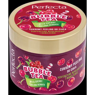 Perfecta Bubble Tea Cukrowy peeling do ciała Wild Cherry