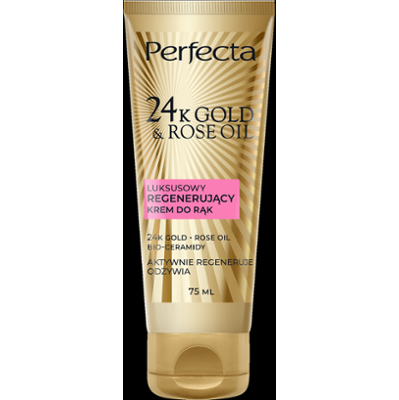 Perfecta 24K Gold&Rose Oil Luksusowy regenerujący krem do rąk