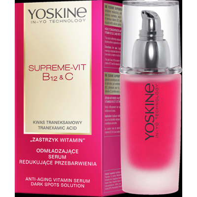 Yoskine Supreme-Vit B12 + C Odmładzające serum do twarzy redukujące przebarwienia
