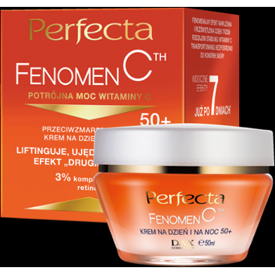 Perfecta Fenomen C Przeciwzmarszczkowy krem do twarzy na dzień i na noc 50+