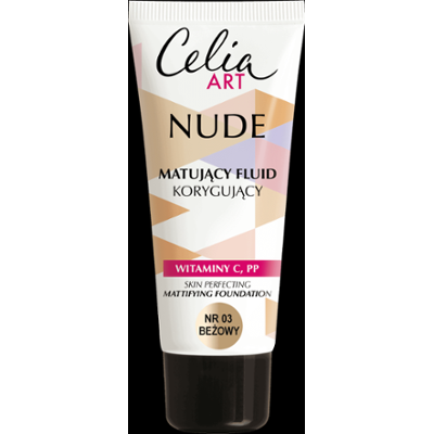Celia Art Nude matujący fluid korygujący 03 Beżowy
