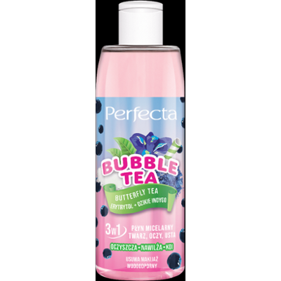 Perfecta Bubble Tea Płyn micelarny 3w1 Butterfly Tea, Erytrytol + Dzikie Indygo