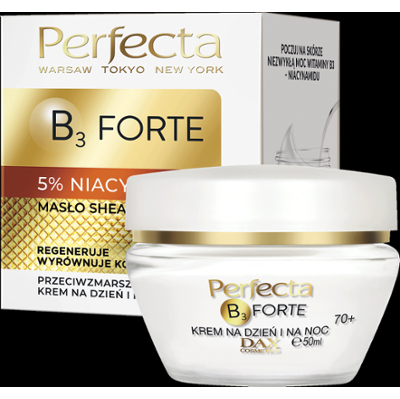 Perfecta B3 Forte przeciwzmarszczkowy krem na dzień i na noc 70+ z 5% niacynamidem
