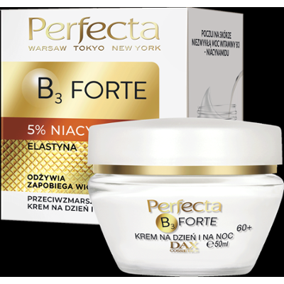 Perfecta B3 Forte przeciwzmarszczkowy krem na dzień i na noc 60+ z 5% niacynamidem