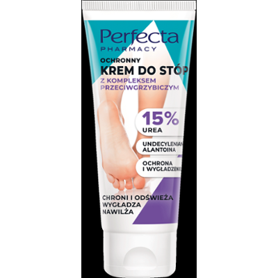 Perfecta Pharmacy Ochronny krem do stóp z kompleksem przeciwgrzybicznym 15% urea