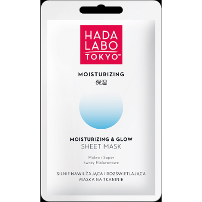 Hada Labo Tokyo Moisturizing Silnie nawilżająca i rozświetlająca maska na tkaninie