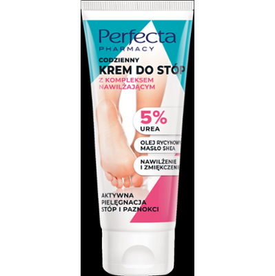 Perfecta Pharmacy Codzienny krem do stóp z kompleksem nawilżającym 5% urea