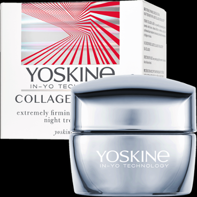 Yoskine Collagen Laser Ekstremalnie ujędrniający krem-zabieg do twarzy na noc z laserowym stymulatorem kolagenu